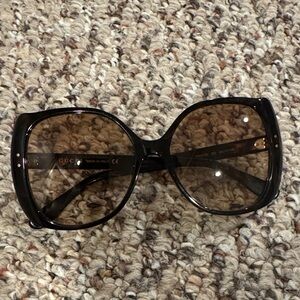 Gucci Black and Brown Oversized Sunglasses